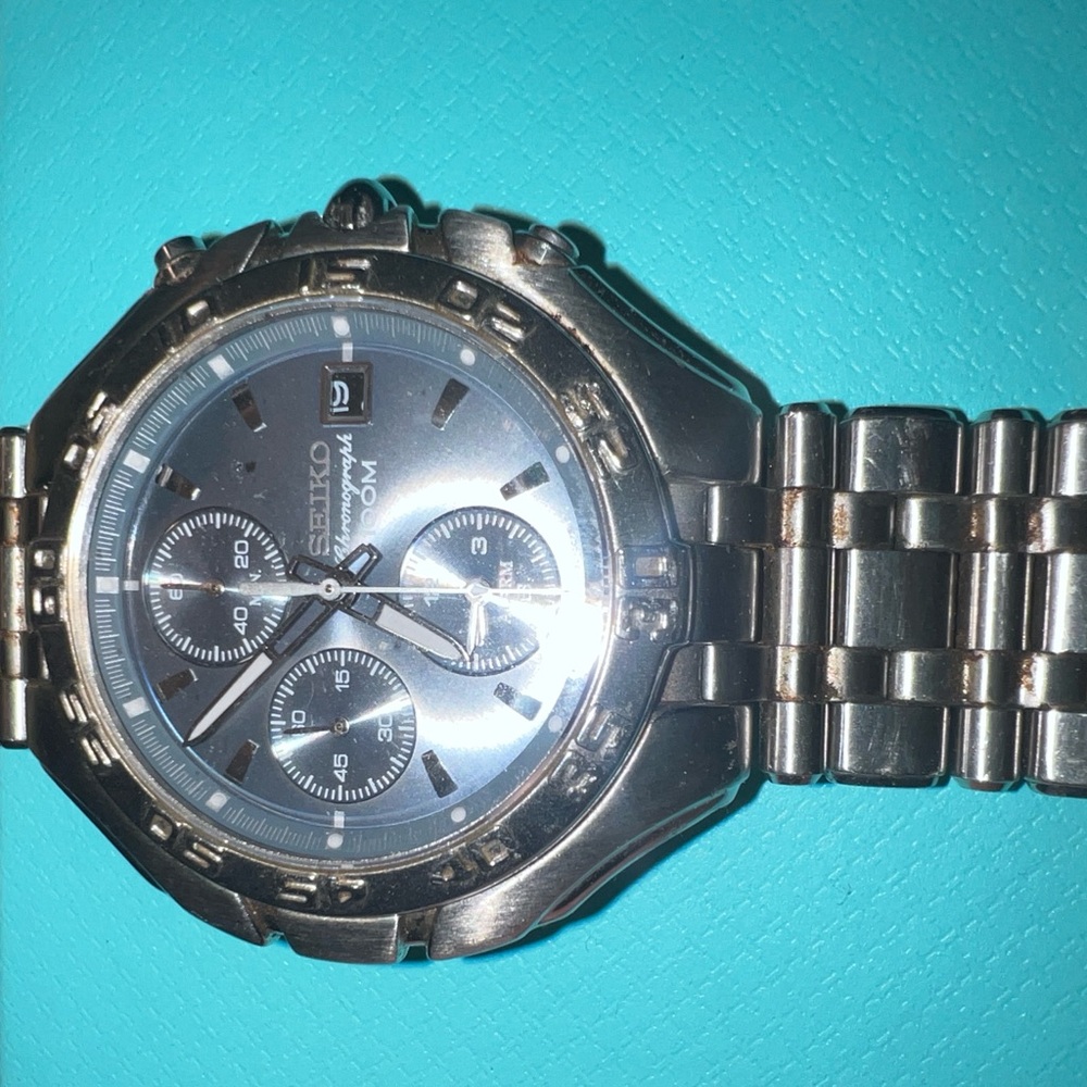 Silver Chronograph Watch - image 8